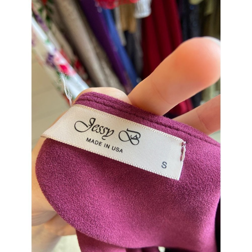 Modcloth Faux Suede Plum Mini Dress - Picture 9 of 9